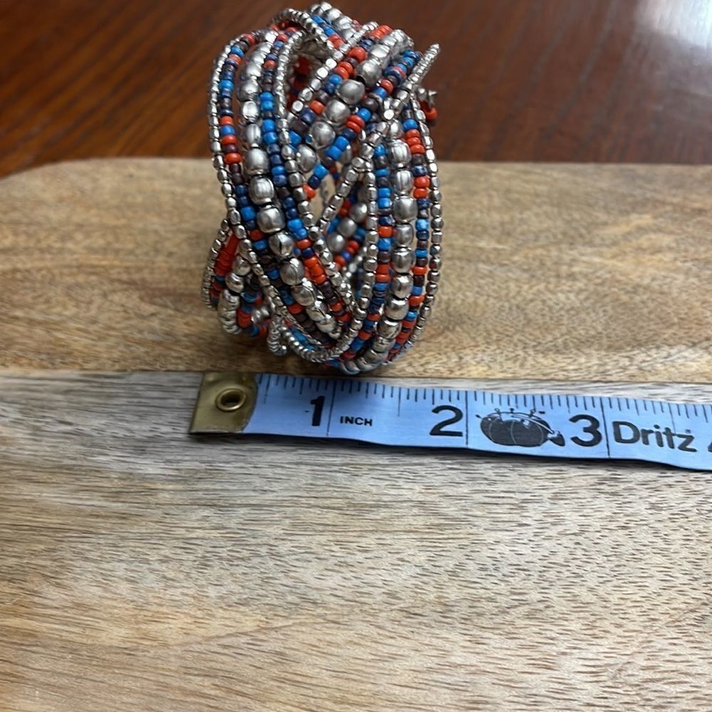 Beaded Cuff Bracelet Handmade - Picture 5 of 6